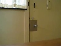 Filthy webcam amateur teases the pizza boy by answering the door pantyless
